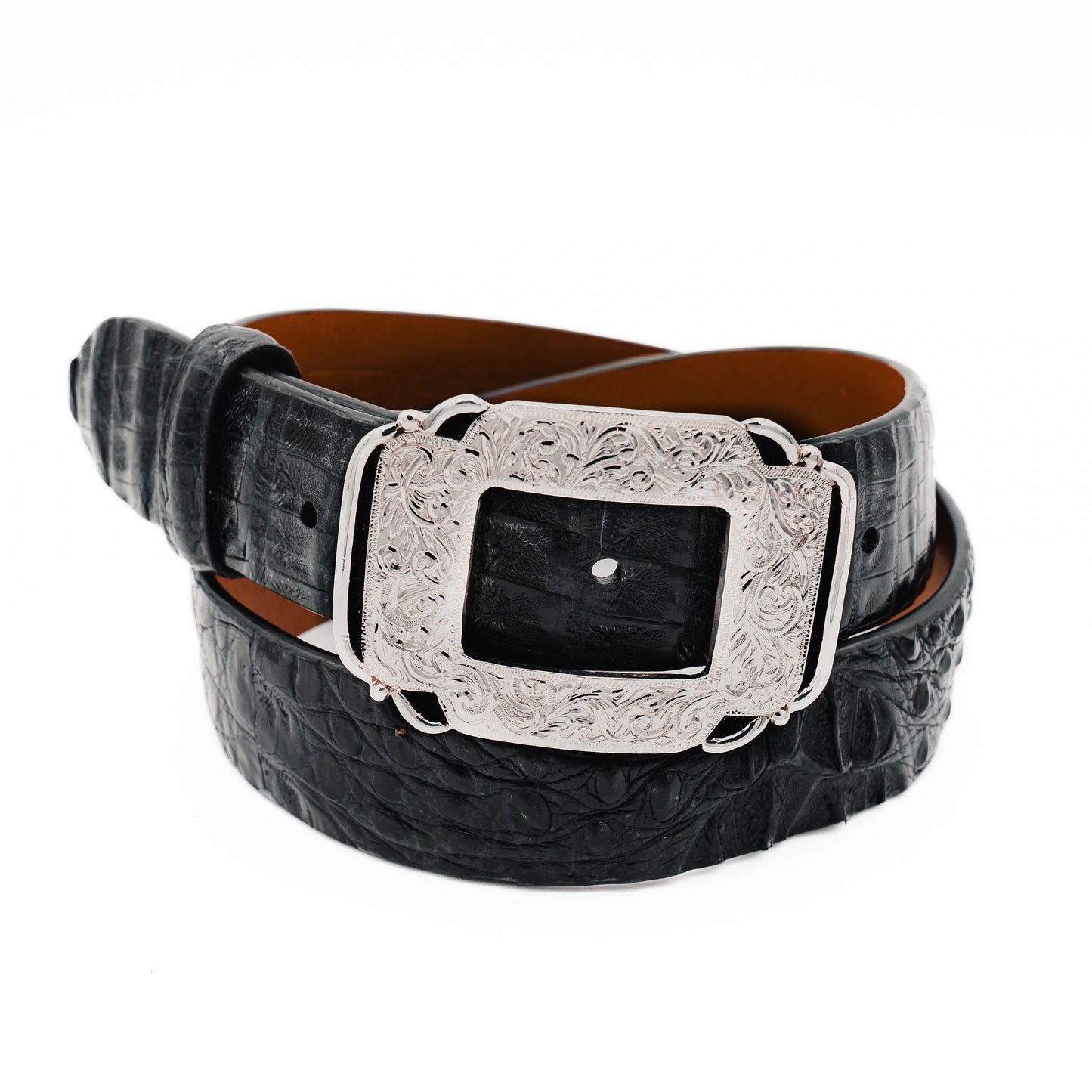 El Paso Windowed Solid Sterling Silver Belt Buckle