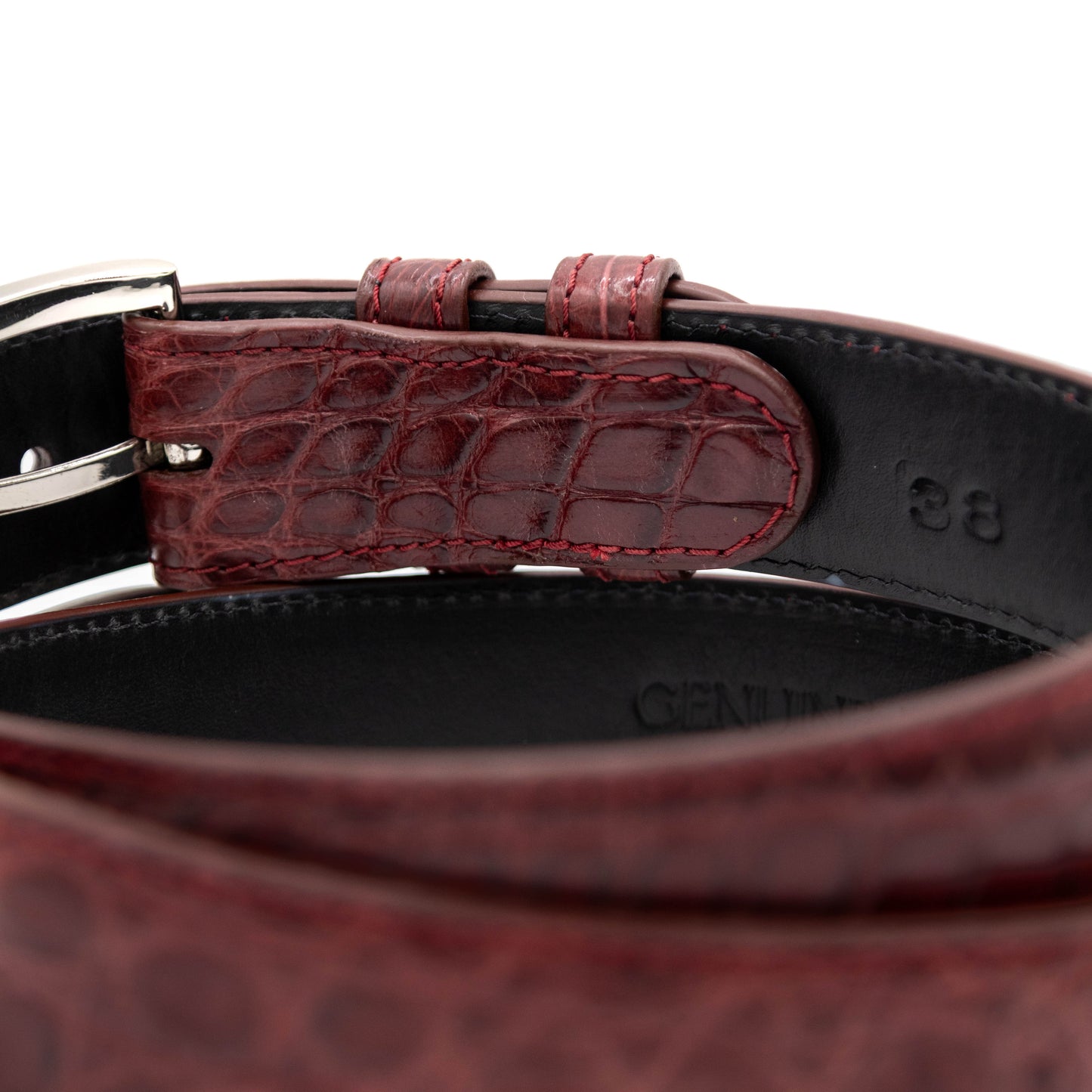ULTRA Limited Burgundy American Alligator Leather Belt