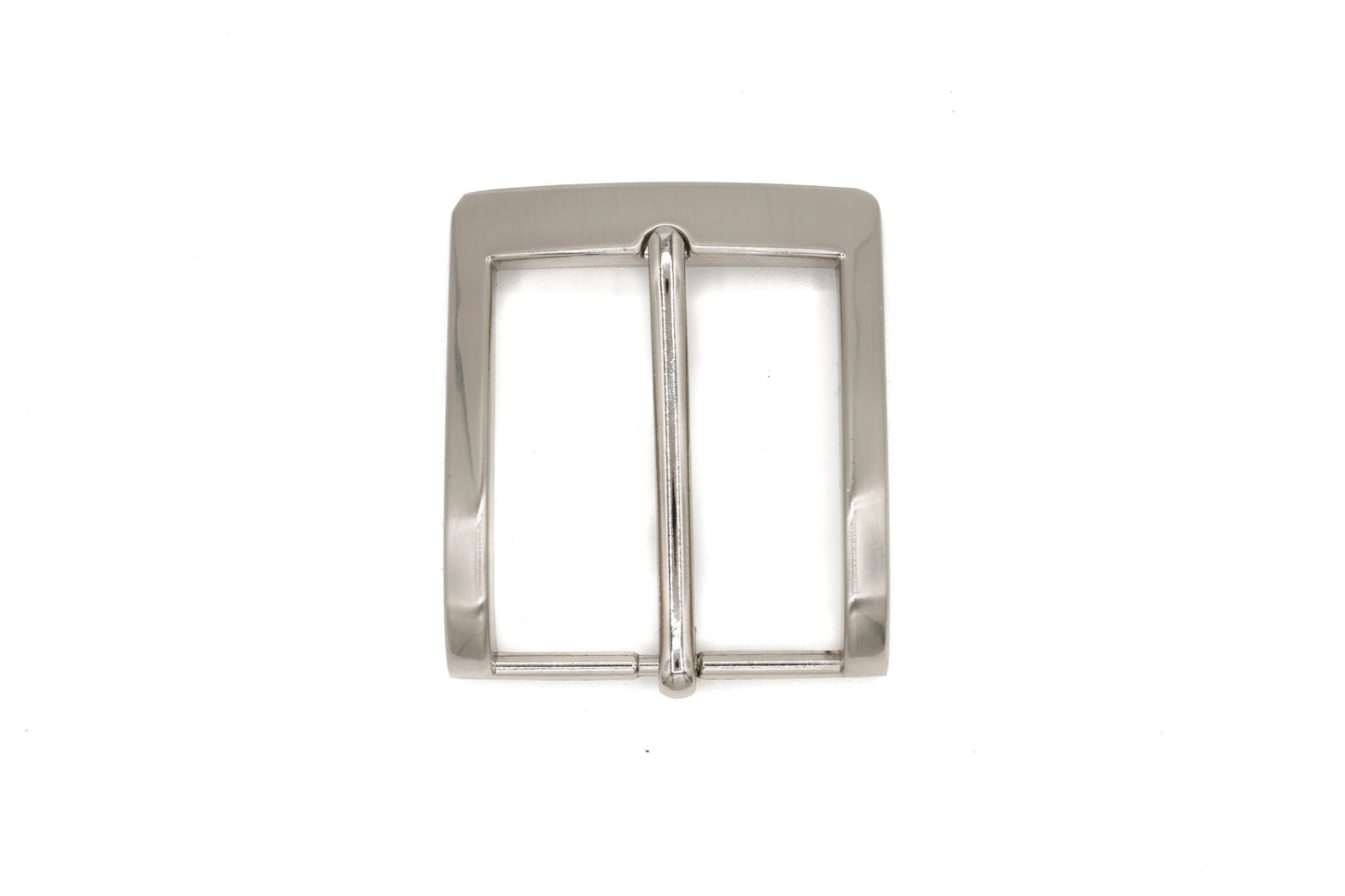 Metallic buckle on a white background