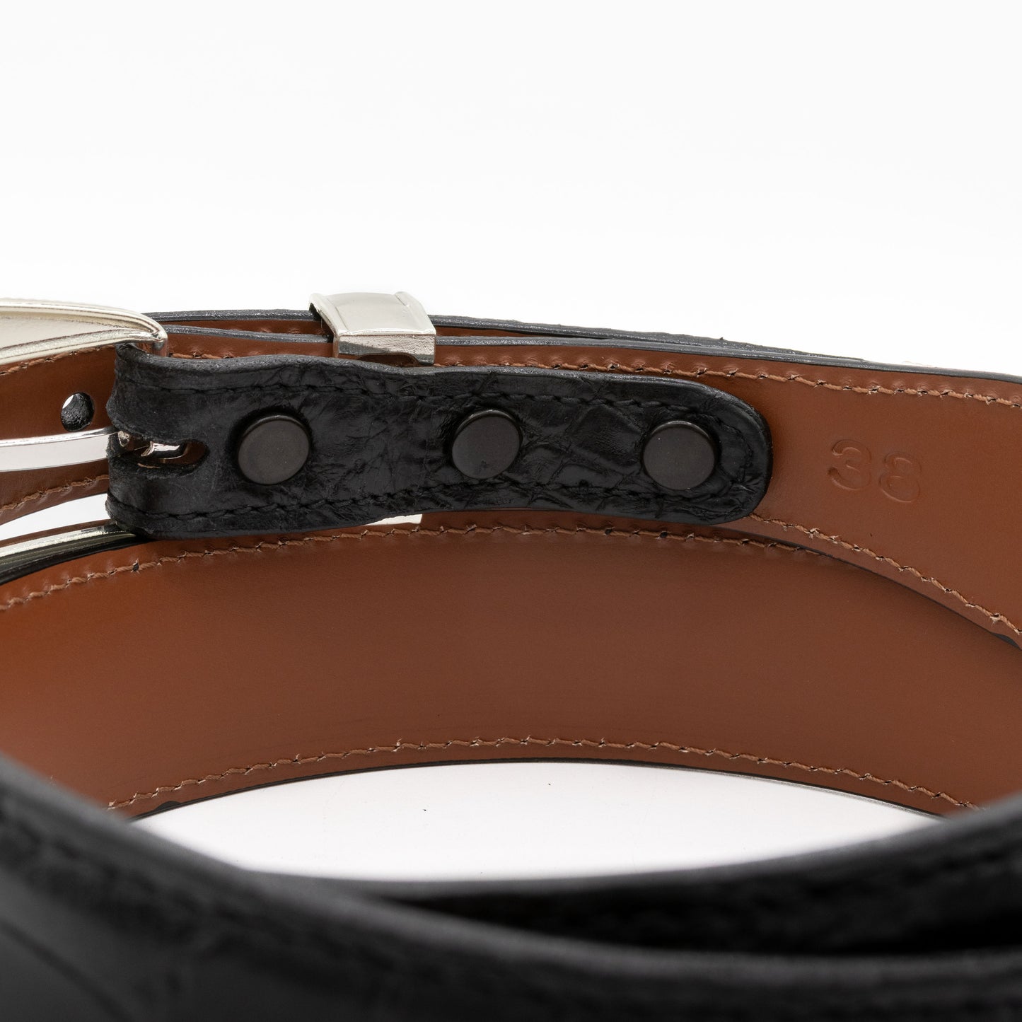 Black "Taylor Deluxe" Tapered Alligator Leather Belt