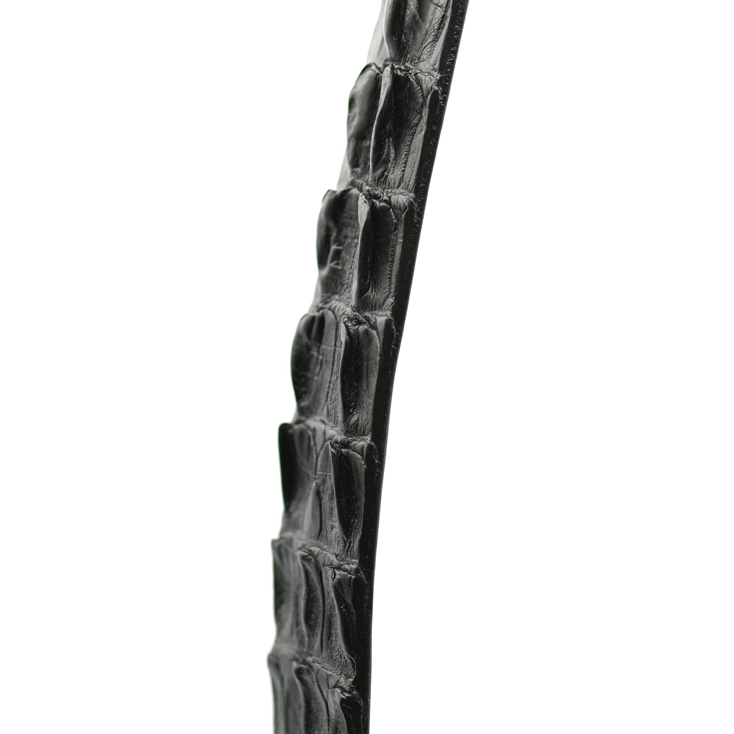 Black Alligator Double Tail Leather Belt