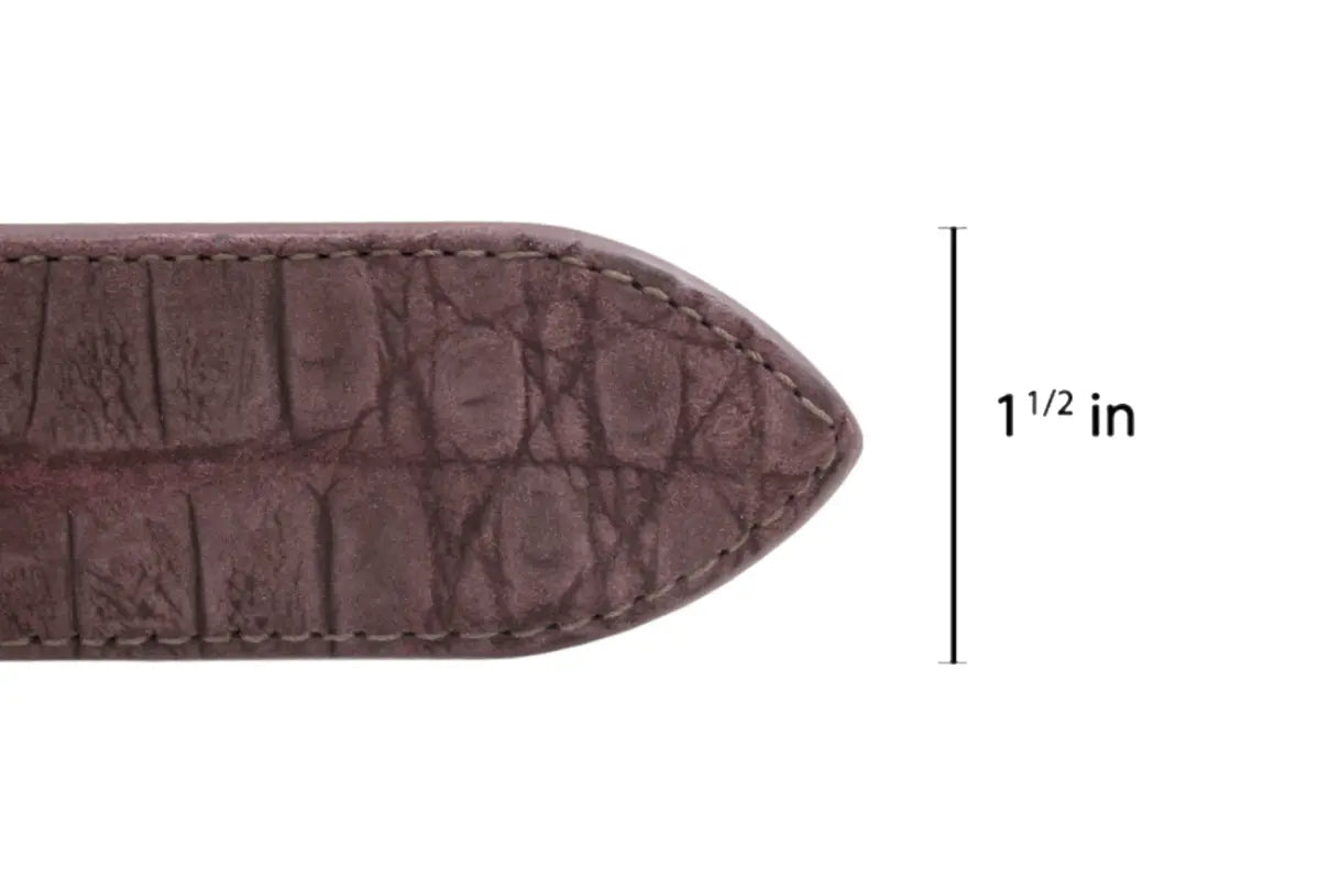 AAA ULTRA Suede Burgundy Alligator Leather Belt