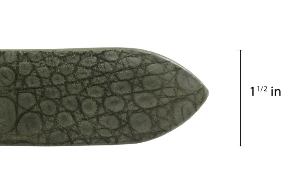 AAA ULTRA Suede Olive Green Alligator Leather Belt