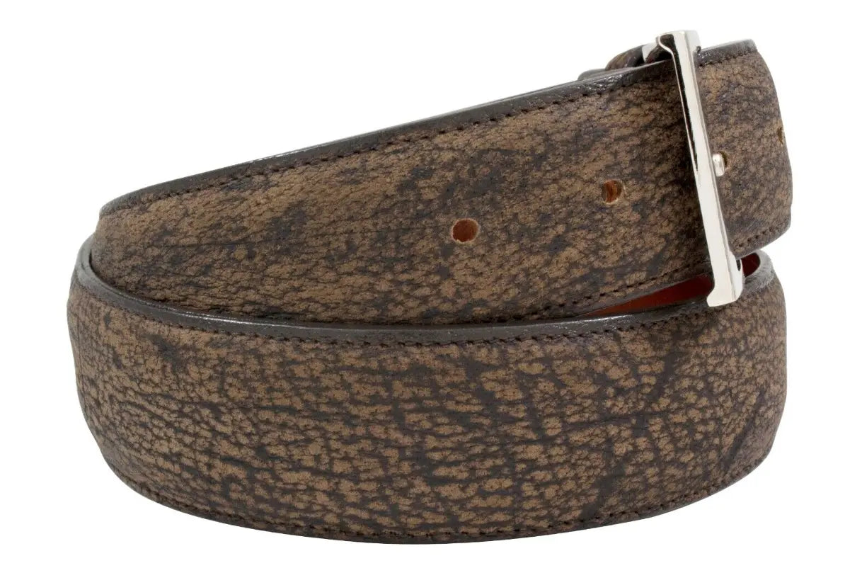 Brown Rustic Cape Buffalo Leather Belt