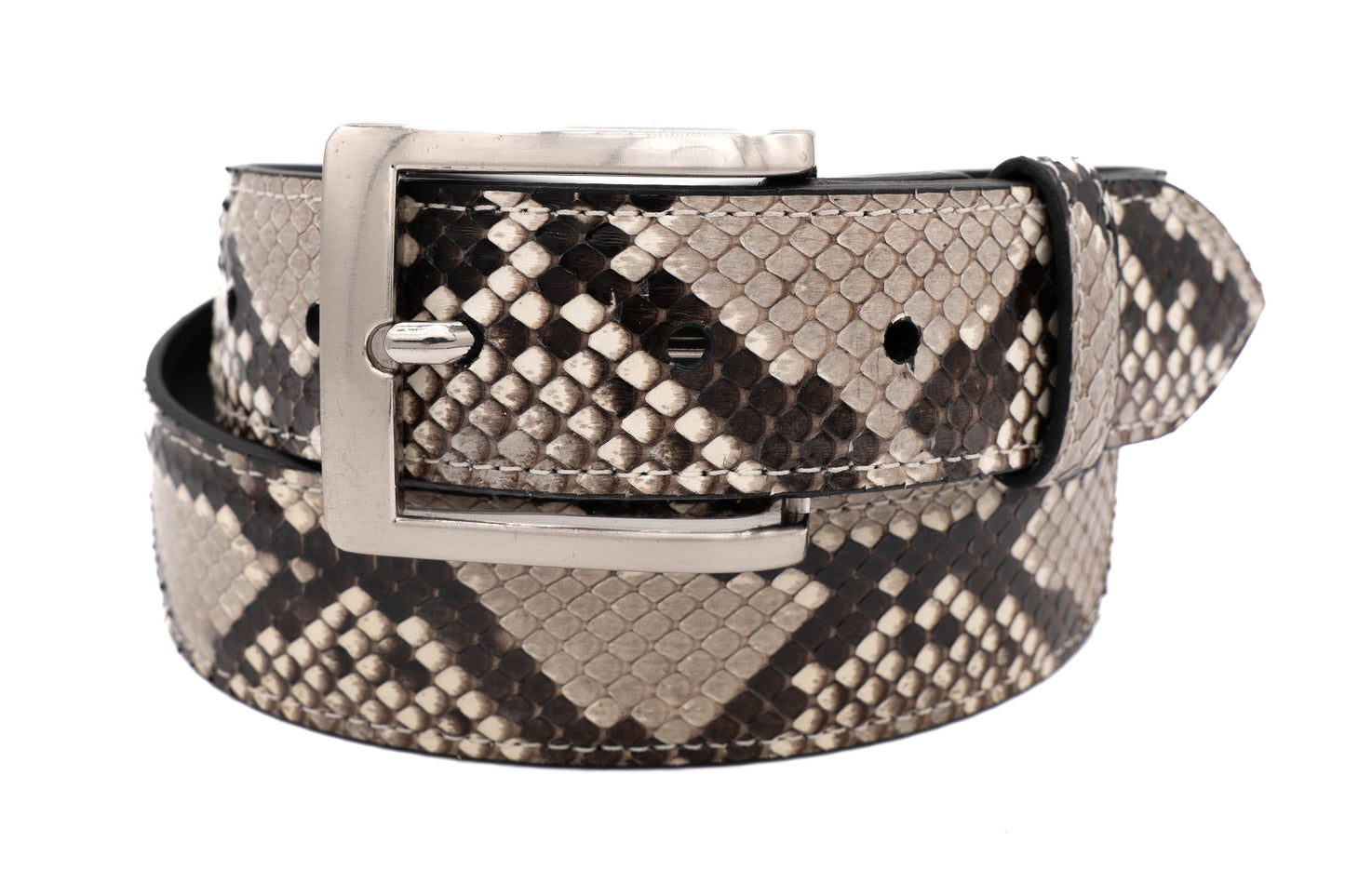 Natural Python Leather Belt