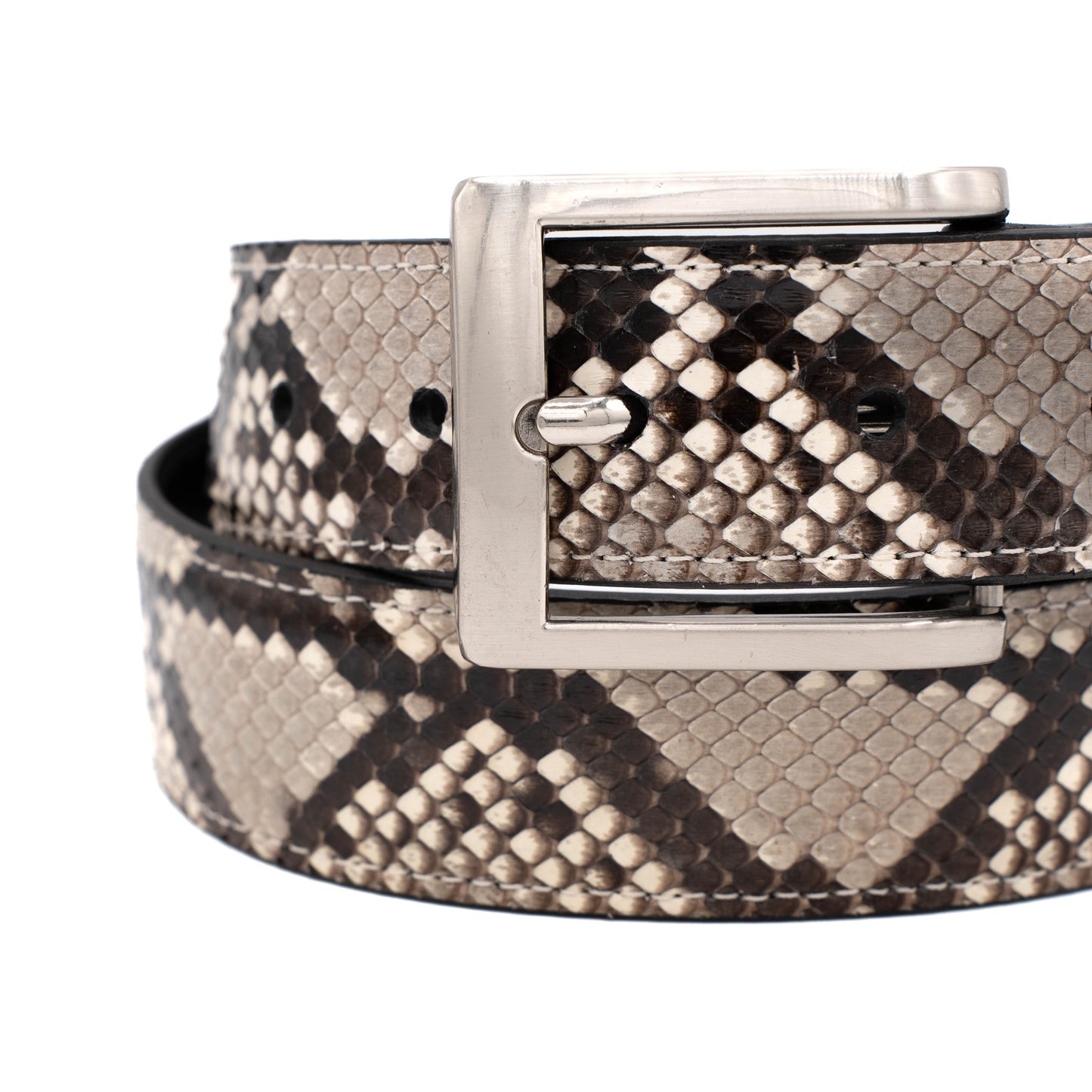 Natural Python Leather Belt