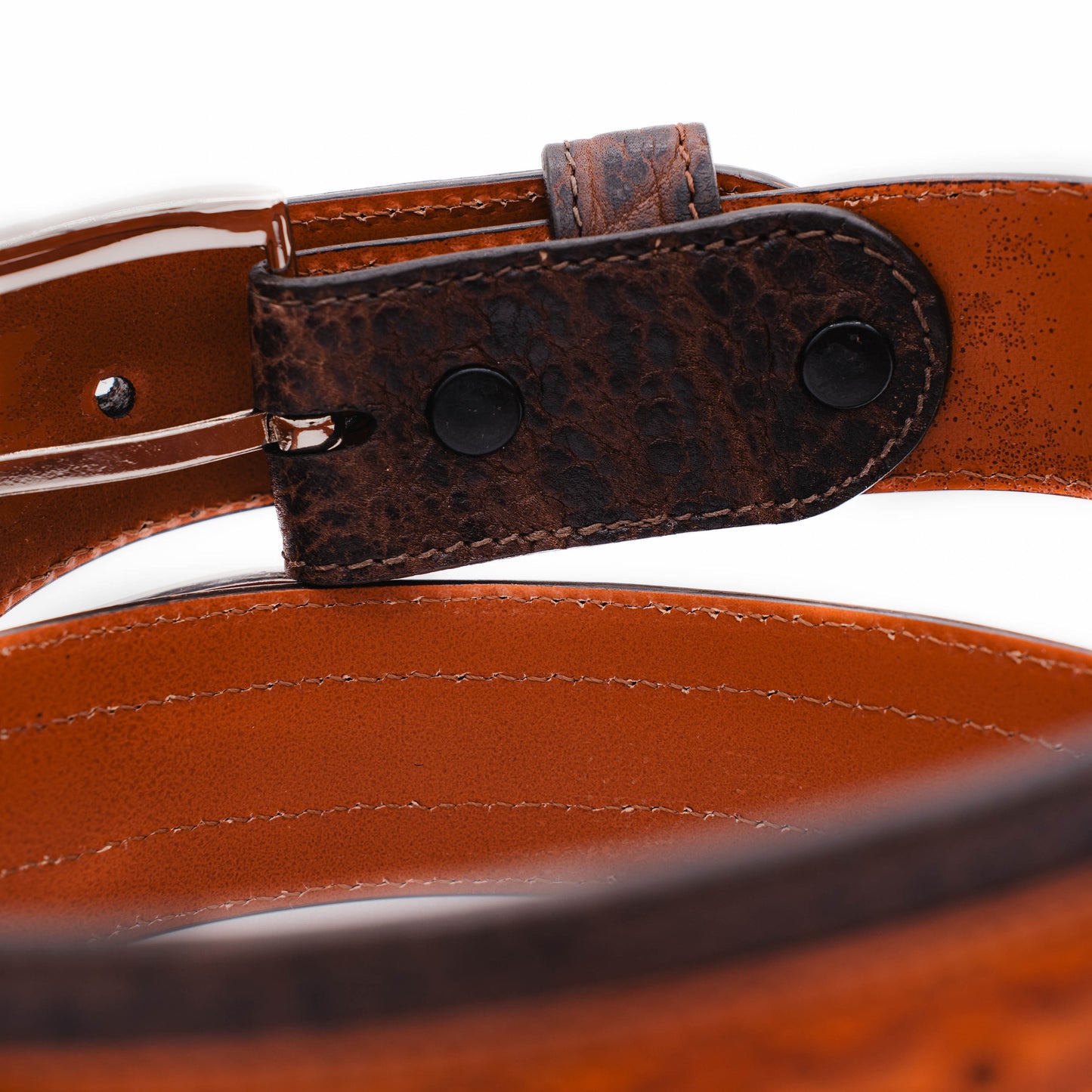 Santa Fe Brown American Bison Leather Belt