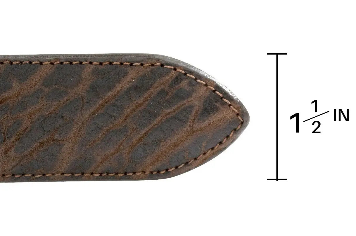 Brown American Bison Leather Belt