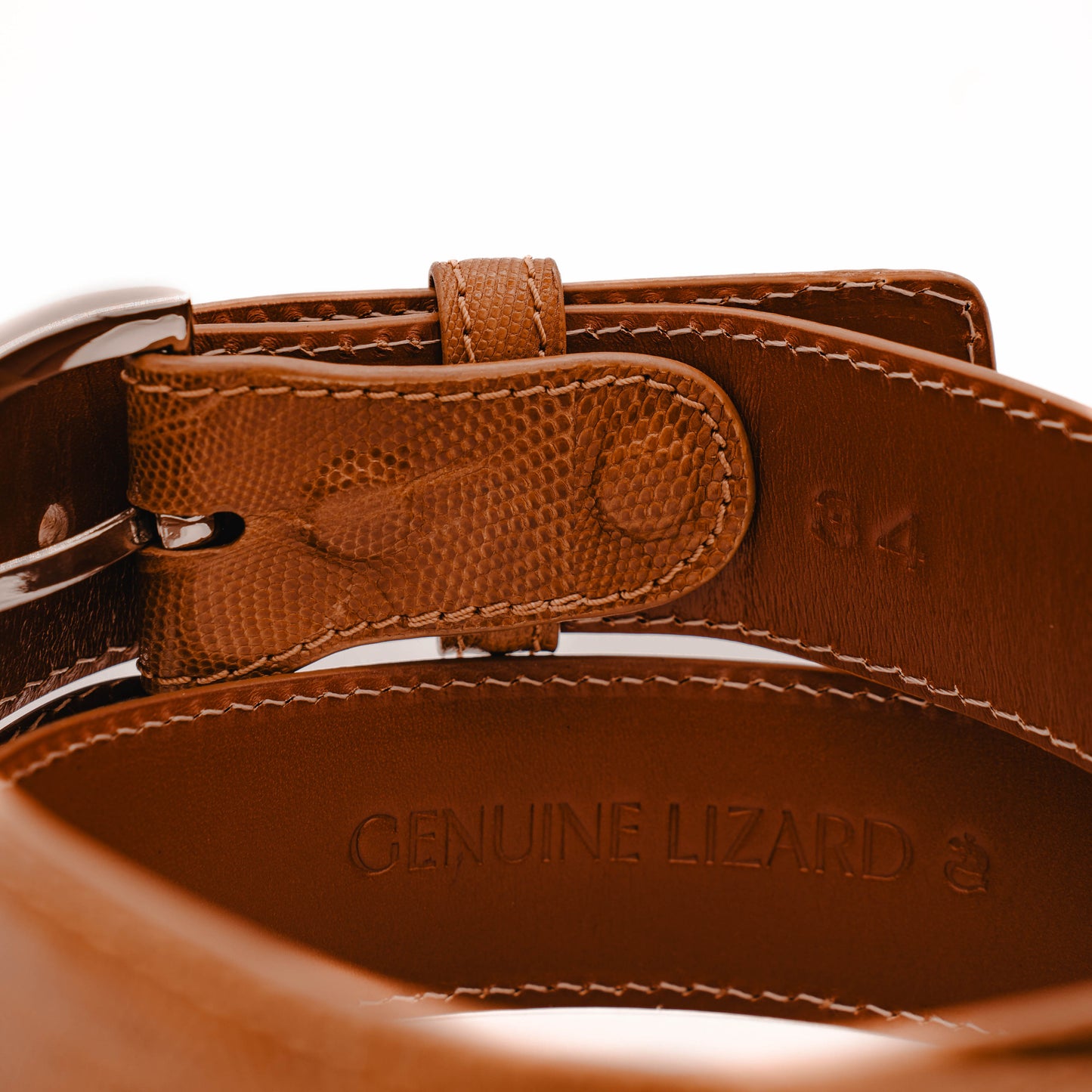 Honey Lizard leather Belt