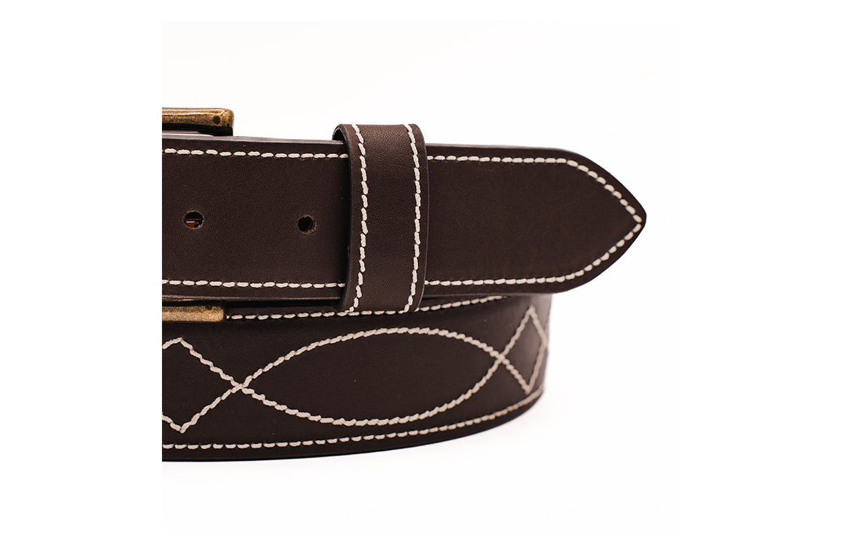 Buckaroo Brown Italian Calf Leather Belt