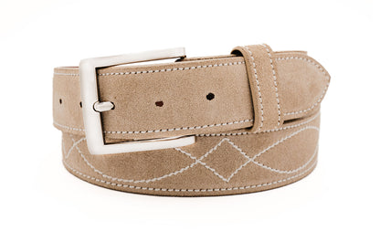 Buckaroo Cappuccino Italian Suede Leather Belt