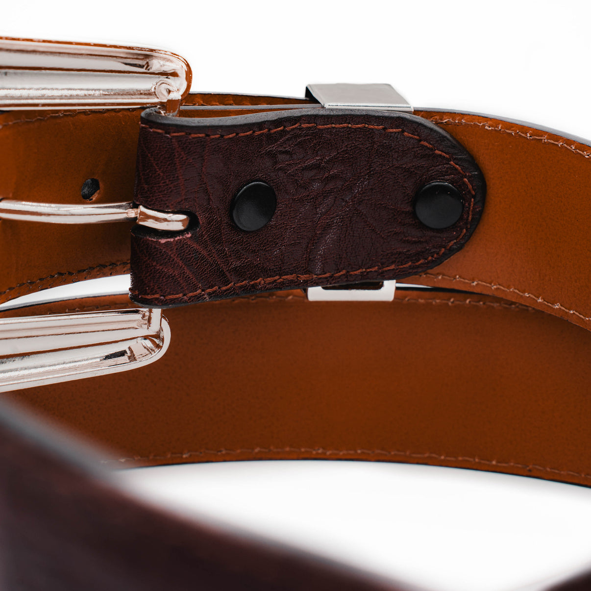 Shoulder leather belt