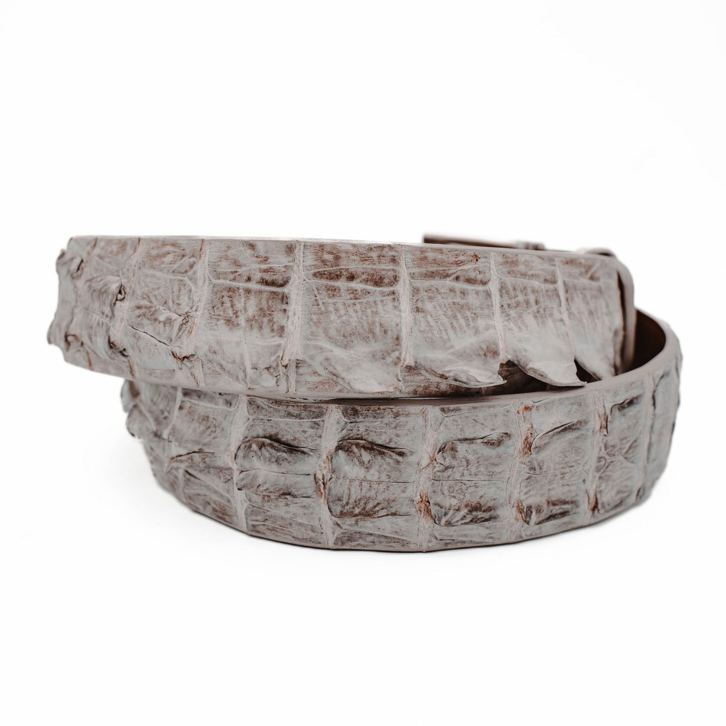 Natural Alligator Double Tail Leather Belt