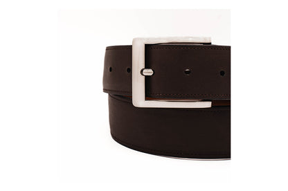 Authentic Brown Italian Calf Leather Belt