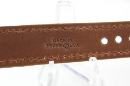 Cognac Full Quill Ostrich Leather Watch Strap