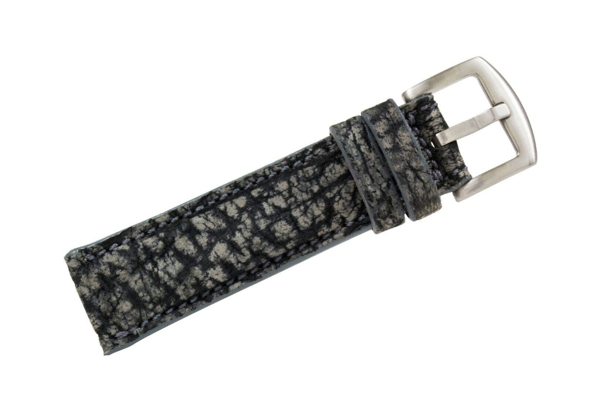 Charcoal Gray Buffalo Leather Watch Strap