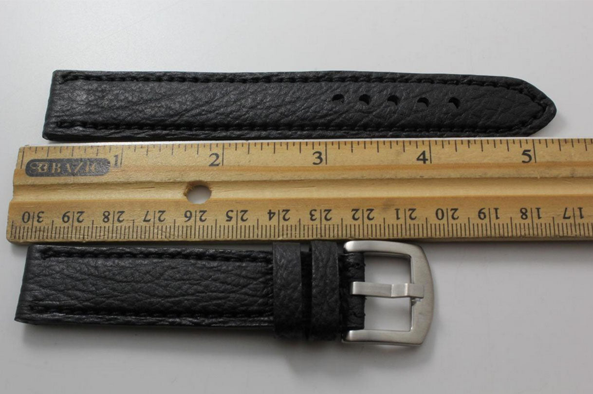 Genuine Black Shark leather Watch Strap