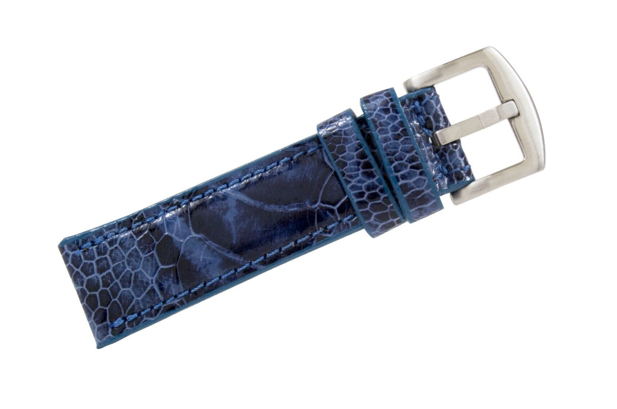 Safari Blue Ostrich Leg Watch Strap