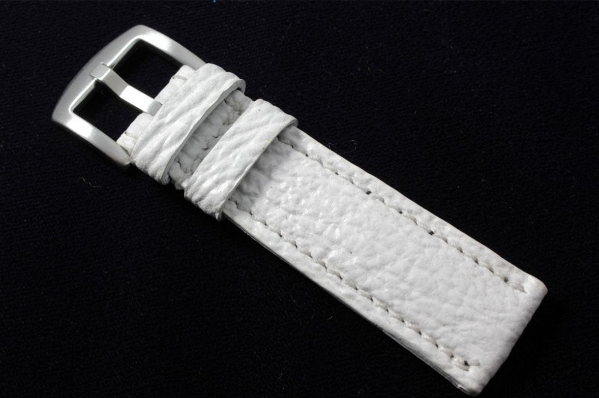 Genuine White Shark leather Watch Strap