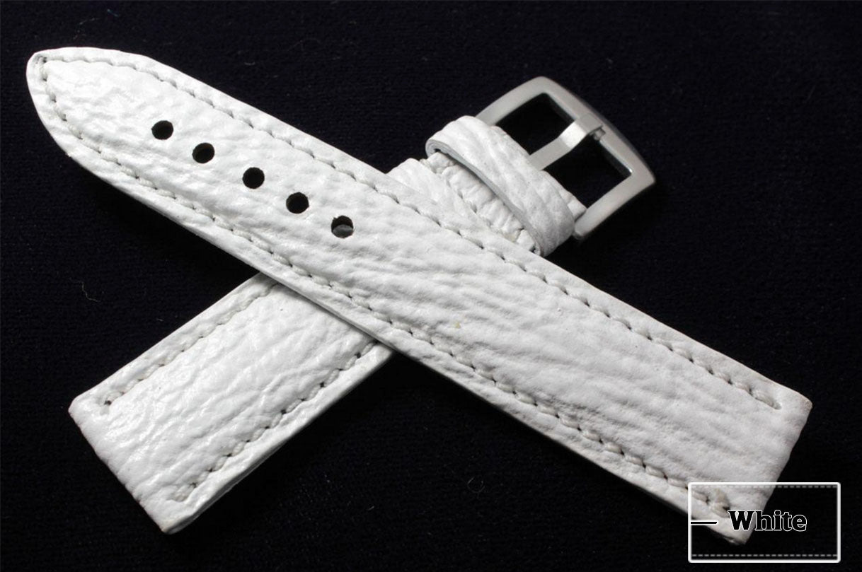 Genuine White Shark leather Watch Strap