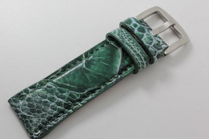 Green Jade Ostrich Leg Leather Watch Strap