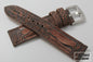 Washed Copper Ostrich Leg Leather Watch Strap