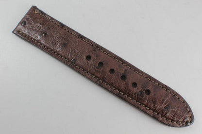 Cigar Brown Full Quill Ostrich Leather Watch Strap