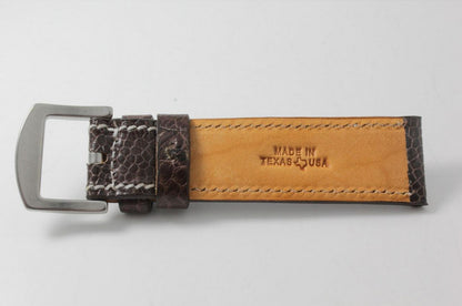 Brown Ostrich Leg Leather Watch Strap