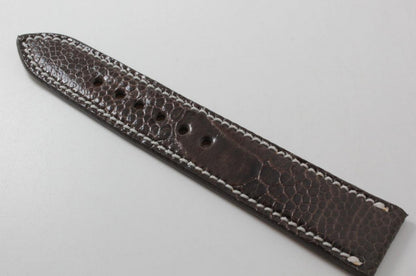 Brown Ostrich Leg Leather Watch Strap