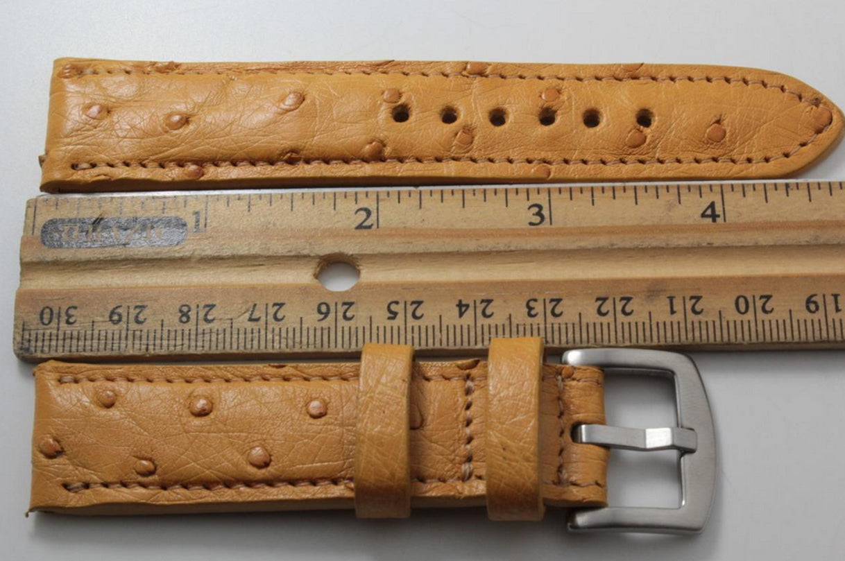 Butter Cup Full Quill Ostrich Leather Watch Strap