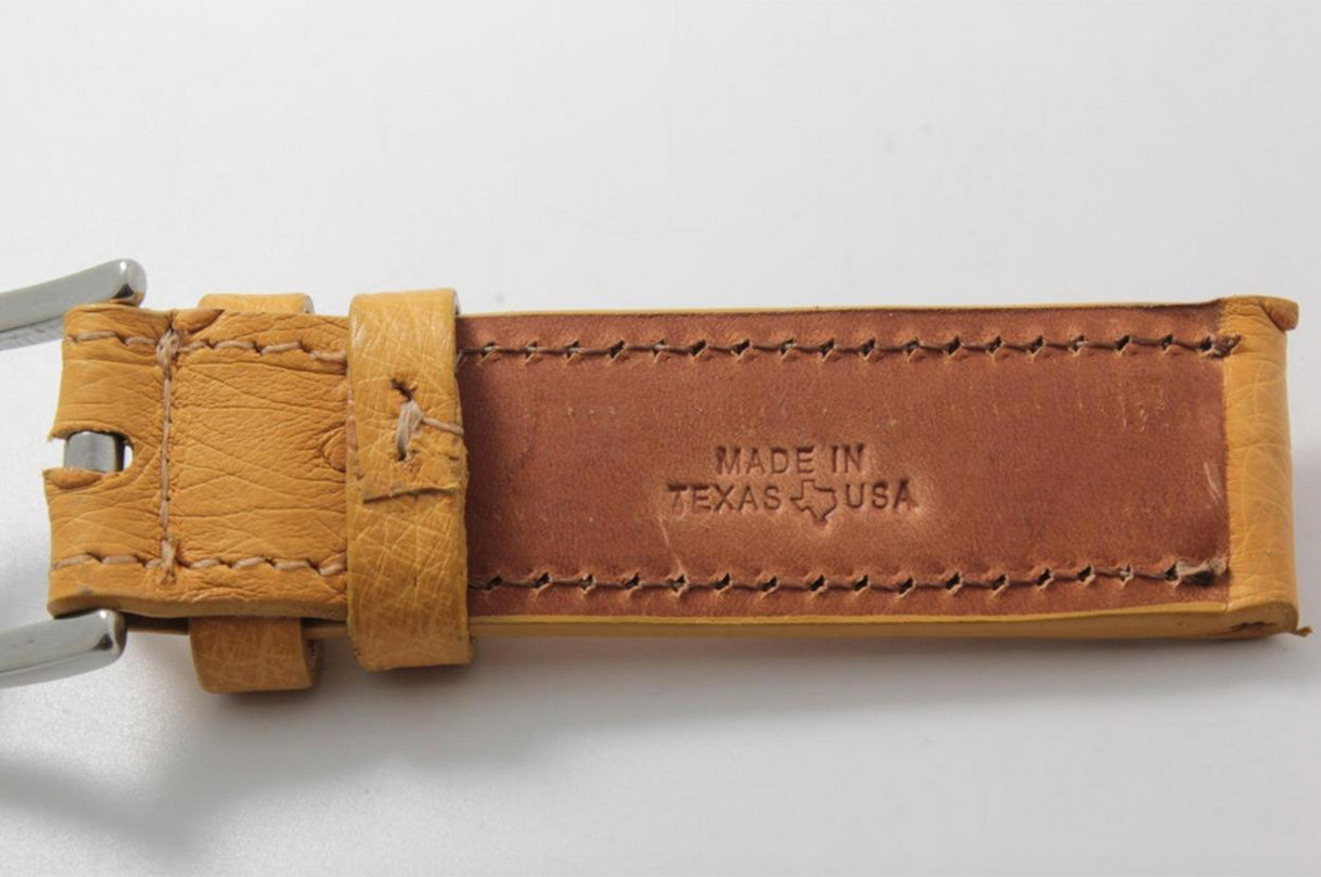 Butter Cup Full Quill Ostrich Leather Watch Strap