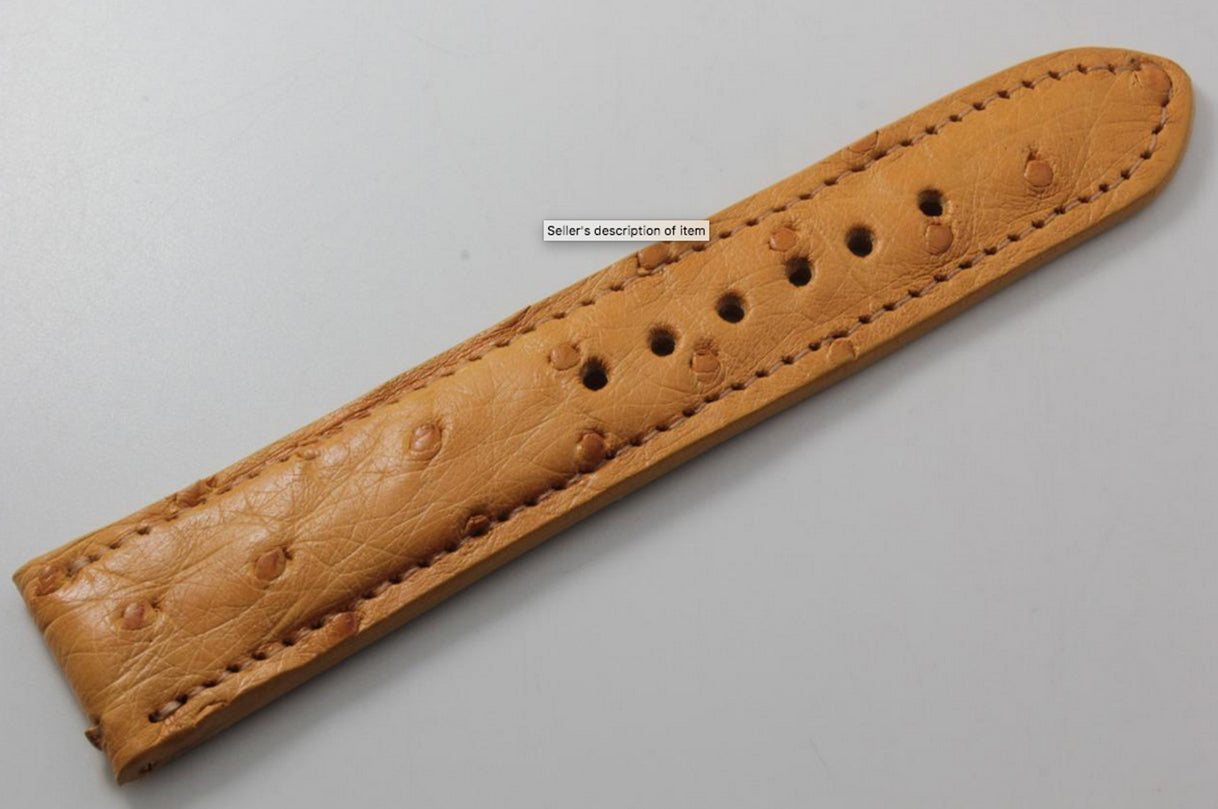 Butter Cup Full Quill Ostrich Leather Watch Strap