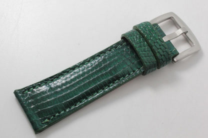 Hunter Green Lizard Leather Watch Strap