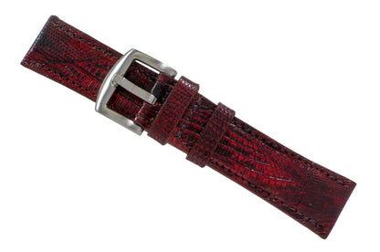 Black Cherry Lizard Leather Watch Strap