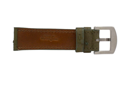 Genuine Olive Green Ostrich Leg Leather Watch Strap