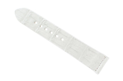 Handmade Genuine White Alligator Leather Watch Strap