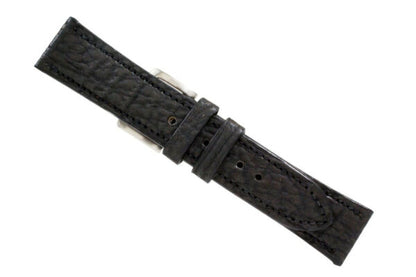 Safari Black Shark leather Watch Strap