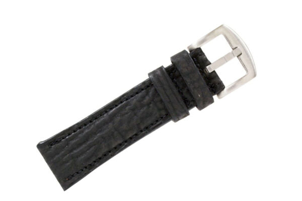 Safari Black Shark leather Watch Strap