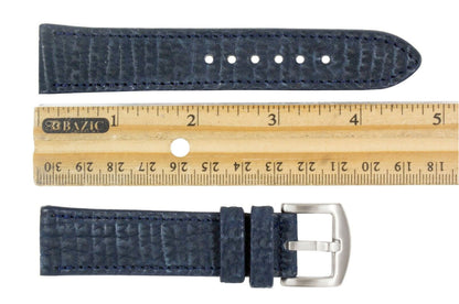 Genuine Safari Blue Shark leather Watch Strap