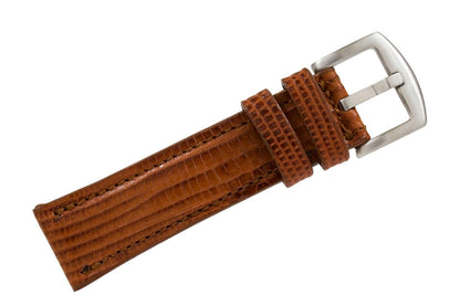 Cognac Lizard Leather Watch Strap