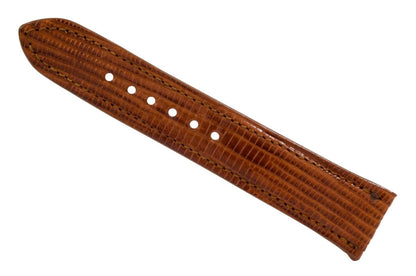 Cognac Lizard Leather Watch Strap