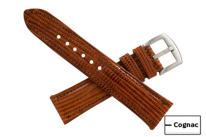 Cognac Lizard Leather Watch Strap