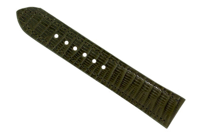 Olive Green Lizard Leather Watch Strap