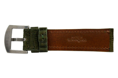 Olive Green Lizard Leather Watch Strap