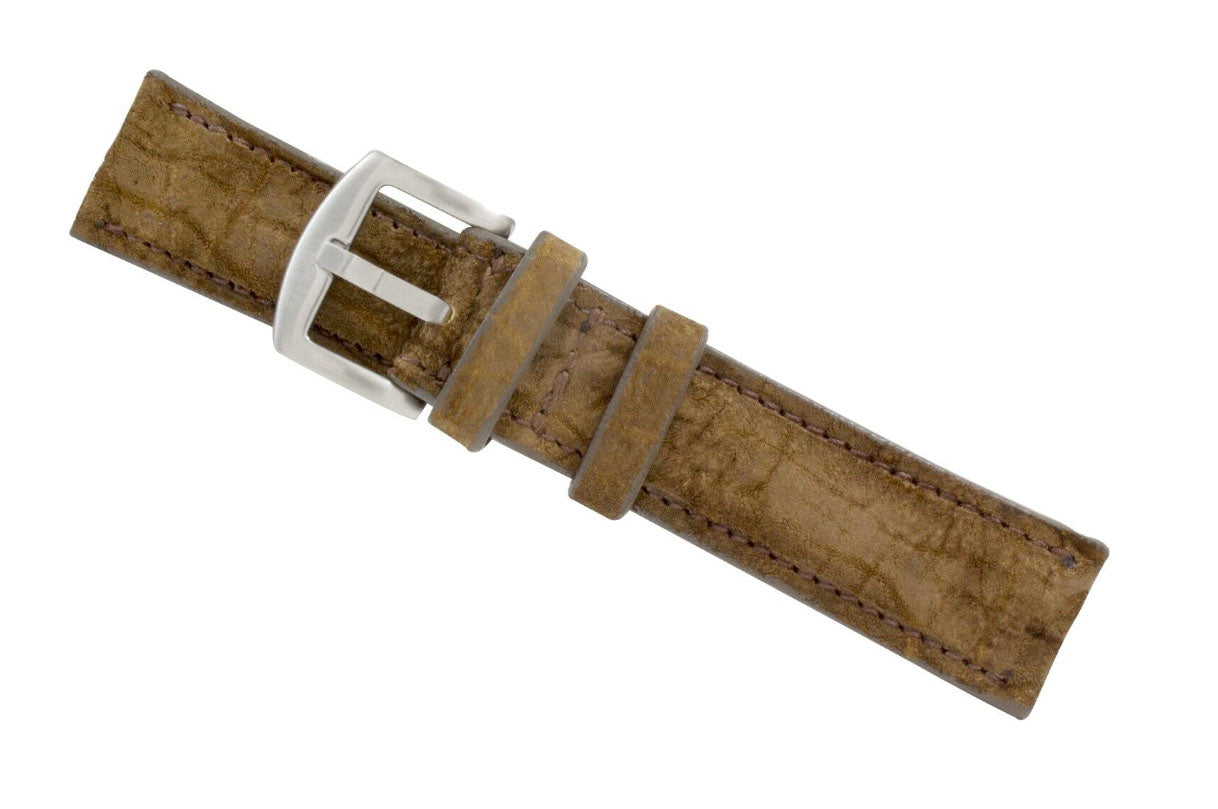 Brown Hippopotamus Leather Watch Strap