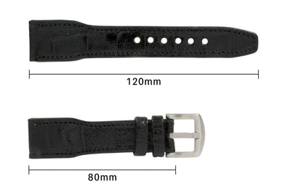 IWC Pilot  Black Alligator Leather Watch Strap