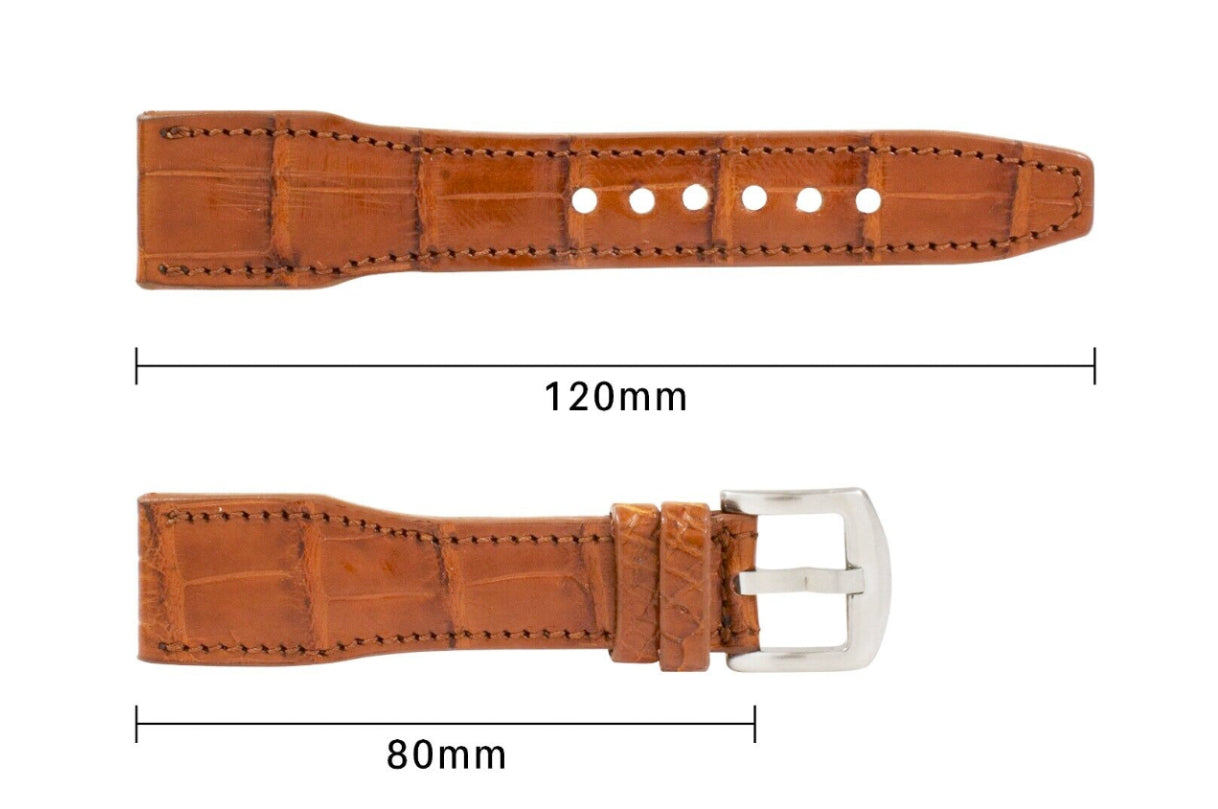 IWC Pilot Cognac Alligator Leather Watch Strap