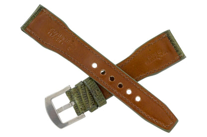 IWC Pilot Olive Green Lizard Watch Strap