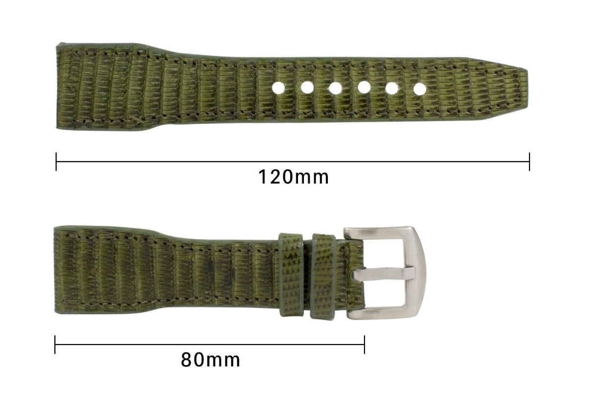 IWC Pilot Olive Green Lizard Watch Strap