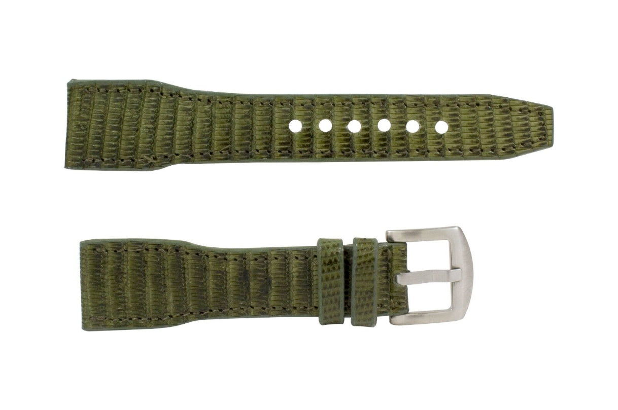 IWC Pilot Olive Green Lizard Watch Strap